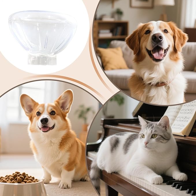 Pet Masque for Dogs Cats - Veterinary Inhalation | Adjustable Soft Transparent Chamber with Tube Connector, Animal Respiratory Health Care Tool 6.89x2.76x2.76 in
