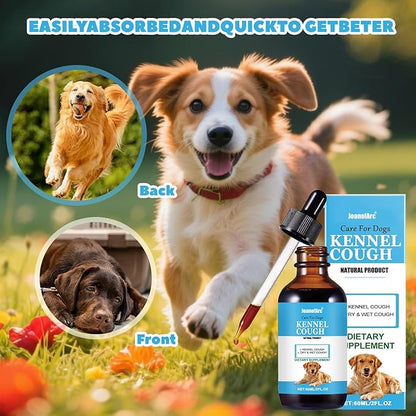 Cough Herbal Drops Supplement for Dogs & Cats, Natural Dog Soothing Supplement Herbal Drops for All Breeds & Sizes for Dogs, 2 fl oz