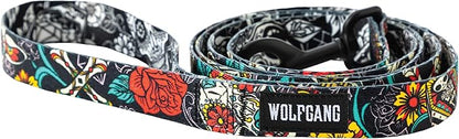 Wolfgang Heavy Duty Dog Leash, Pull-Tested to Over 800 lbs for Walking & Training, LosMuertos Print, Large