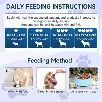 Woyamay Hemp Calming Chews for Dogs, 200 Treats Dog Calming Chews for Anxiety & Stress Relief, Anxiety Relief Treats for Dogs with Hemp Oil, Melatonin Dog Calm Treats for Stress|Sleep|Separation