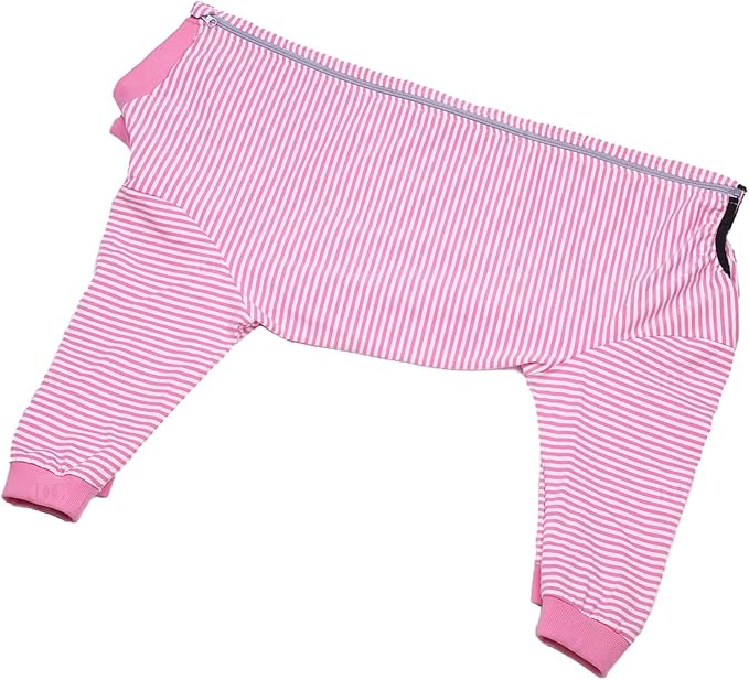 Yeapeeto Dog Onesie Surgery Recovery Suit for Large Medium Bodysuit Dogs Pajamas PJS Full Body for Shedding, Prevent Licking, Wound Protection, Cone Alternative (2XL, Pink)