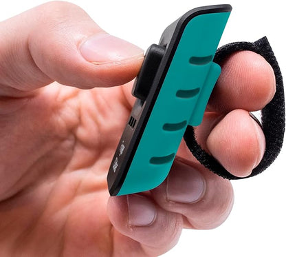 Educator Dog Training Finger Clicker with Audible Sound for Positive Reinforcement, Behavior and Obedience Pet Trainer, Teal