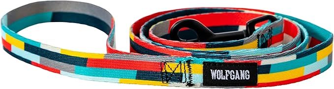 Wolfgang Heavy Duty Dog Leash, Pull-Tested for Walking & Training, Mixtape Print, Small