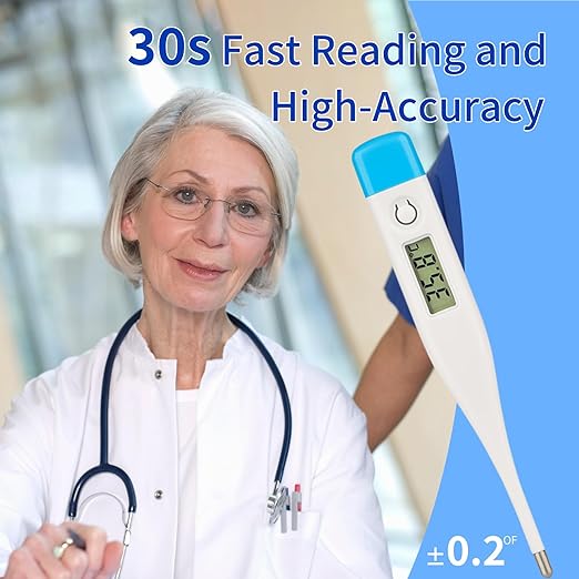 Intelligent Digital Thermometer,LCD Display Screen,Fast Measurement,Suitable for Children and Adults,Easy to Maintain Cleanliness and Hygiene,Bringing Family Health,Light Blue