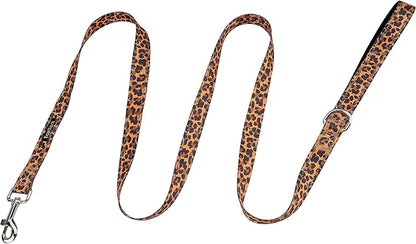 EcoBark Dog Leash - Soft & Reflective Comfort Leash with Padded Handle - Safe, Strong. & Durable for Small, Medium or Large Dogs (Cheetah)