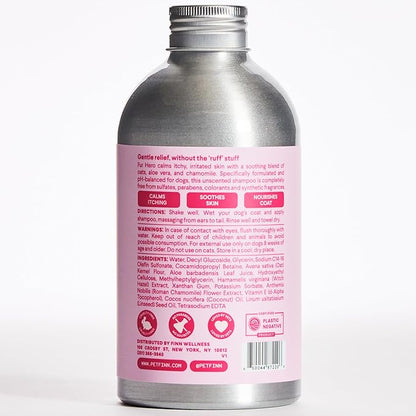 Fur Hero Oatmeal Dog Shampoo for Itchy Skin & Allergies - Soothing Relief w/Colloidal Oatmeal, Aloe & Chamomile - Zero Sulfates, Parabens or Perfumes