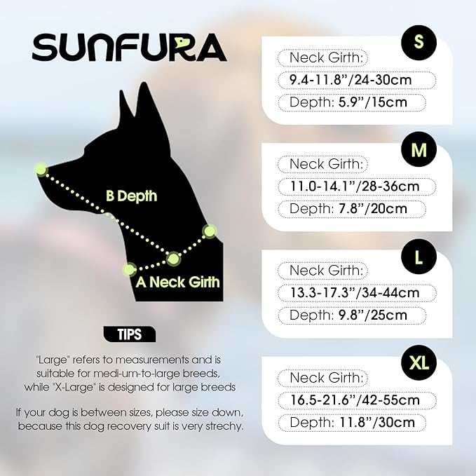 Cone for Dogs, Soft Dog Cone for Medium Large Dogs, Dog Cones Collar After Surgery to Stop Licking, Adjustable Pet Cones Alternative with Double-Layer Design, Black L