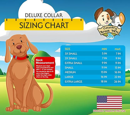 Country Brook Petz - Everyday Nylon Dog Collar for Large, Medium, and Small Dogs and Puppies - for Everyday Use in 10+ Warm Colors (3XS, 3/8 Inch Wide, Copper Gold)