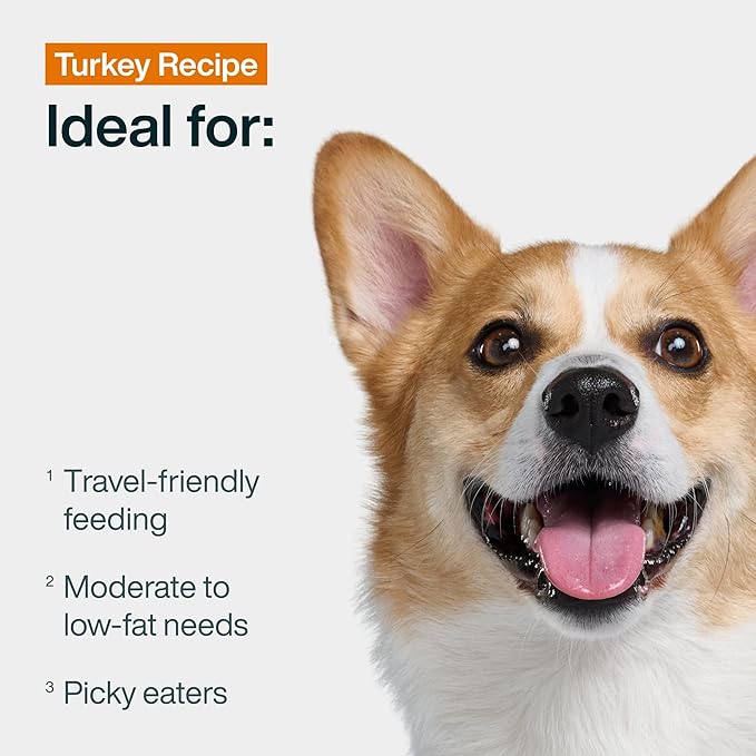 JustFoodForDogs JustFresh Wet Dog Food, Fresh Pet Meals and Toppers with No Preservatives, Resealable Package, Human Grade, Home-Cooked Turkey, 12 oz - 7 Pack