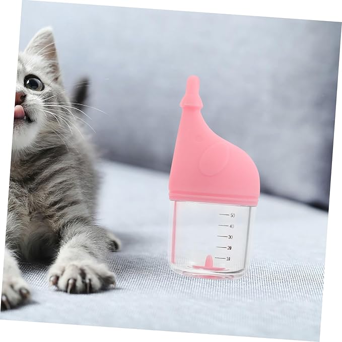 Levemolo Kitten Feeding Bottle Newborn Puppy and Kitten Milk Bottle Choke Nipple Portable for Puppies