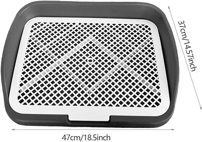 Dog Toilet Training, Toilet Puppy Pad Holder, Non-Slip, with Column, Dog Pee Holder, Training Pad for, Home, Dorm, Gray