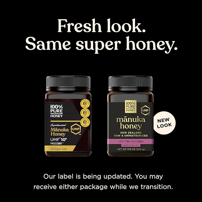 Manuka Honey UMF 10+ (MGO 261+) 100% Pure New Zealand - Certified, Raw, 17.6 Oz (500g)