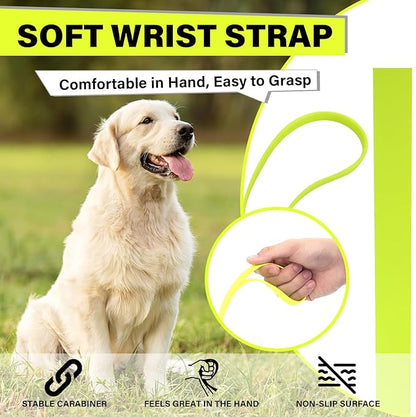 Waterproof Dog Leash 10ft, 16ft, 30ft, 50ft PVC Recall Long Line Dog Leash Beach Swimming Tracking Training Dogs Lead for Small, Medium and Large Dogs