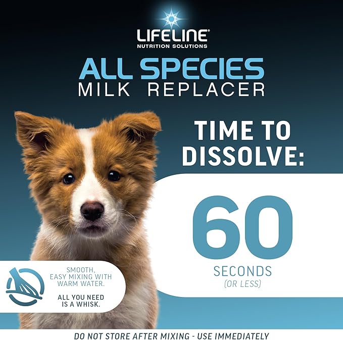 ANNUSO LIFELINE All Species Milk Replacer 26:24, 4lb Bag - Milk Formula with LifePulse - For Kittens, Puppies, Goat Kids, Lambs - Immune, Digestive, Respiratory Support - Easy-Mix Powder