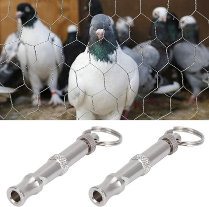 HEEPDD 2Pcs Dog Whistles, Stainless Steel Ultrasonic Whistle for Dog Pigeons Doves Training and Behavior Aids