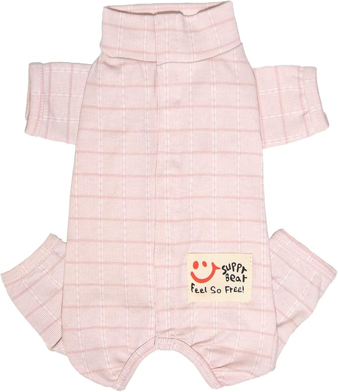 RSS Recovery Suit for Surgery - Abdominal Wounds Bandages, Full Coverage Dog Bodysuit for Female Dogs - Prevent Licking (RSS08-Fpink-S)