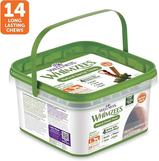 Whimzees Variety Value Box Large NET WT 29.6 OZ (14 pieces)