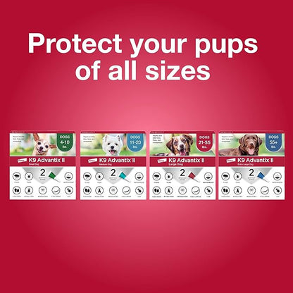 K9 Advantix II Small Dog Vet-Recommended Flea, Tick & Mosquito Treatment & Prevention | Dogs 4-10 lbs. | 4-Mo Supply