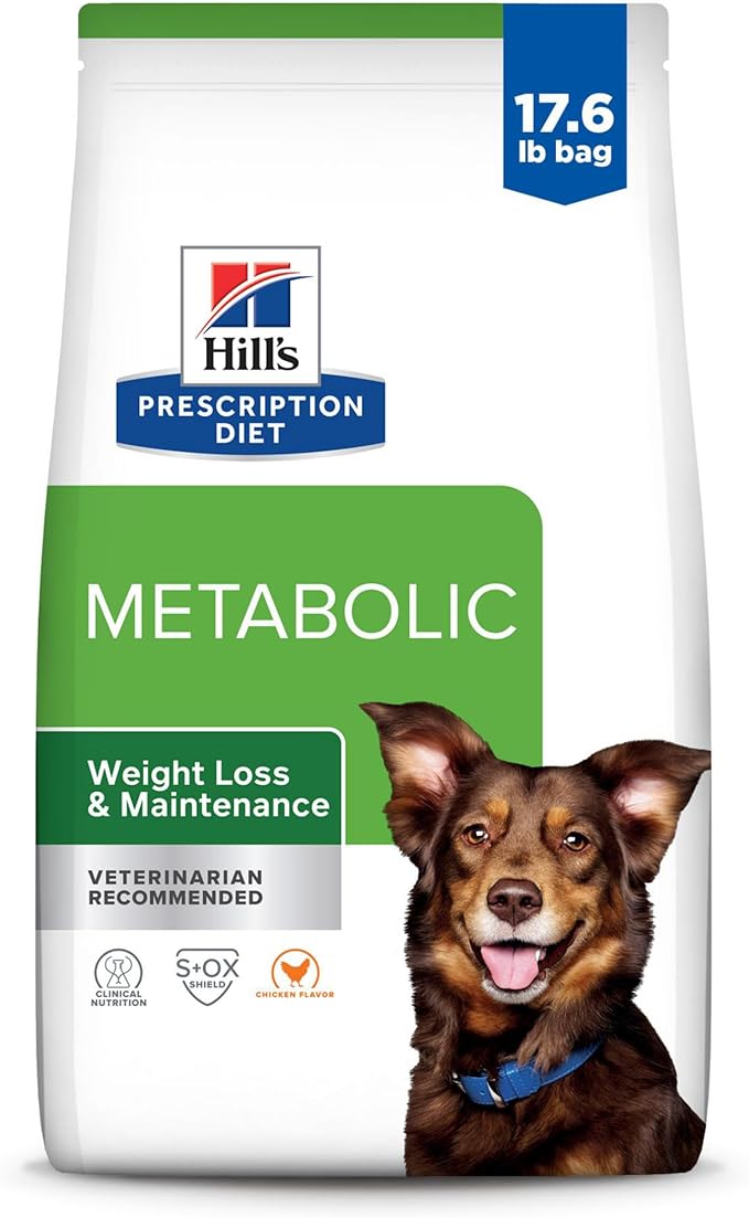 Hill's Prescription Diet Metabolic Weight Management Dry Dog Food, Chicken, 17.6 lb. Bag