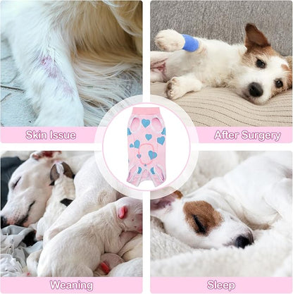 Coppthinktu Recovery Suit for Dogs After Surgery, Dog Onesie Surgery Recovery Suit for Female Spay, Soft Surgical Pajamas Bodysuits for Puppy to Prevent Licking Dog Cone Alternative