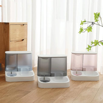 Practical Dog Water Food Bowl Water Dispenser For Pet For Cat Lovely 2 In 1 Dog Feeder Food Container Bowl Pet Waterer Feeder