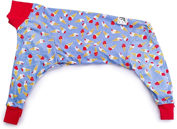 Adorable Ice Cream Surgery Recovery Suit Female Male for Dogs After Surgery Medium Large Dogs Onesie,Lightweight Dog Recovery Suit for Shedding Prevent Licking Surgical Wound,Dog Pajamas Pjs