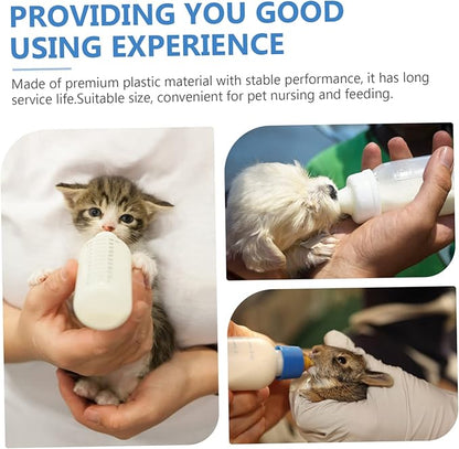 Totority 3pcs Pet Feeding Bottles Cat Milk Bottle Kitten Nipple Milk Feeder for Newborn Animals