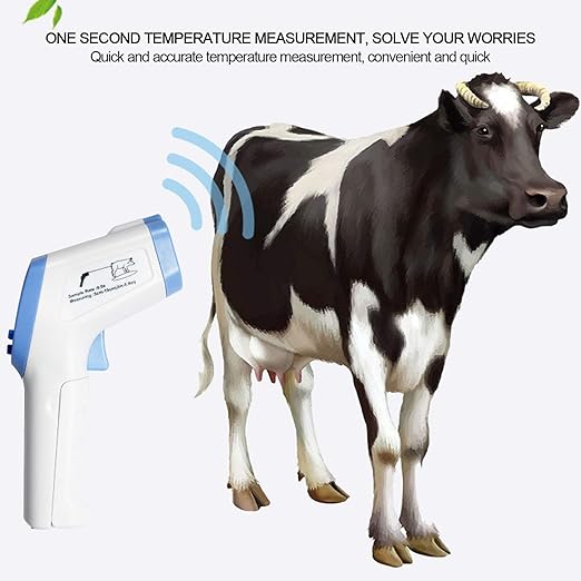 Veterinary Thermometer, Dog Thermometer, Fast Digital, Pet Thermometer for Pig, Cattle, Sheep, Horse (Without Battery)