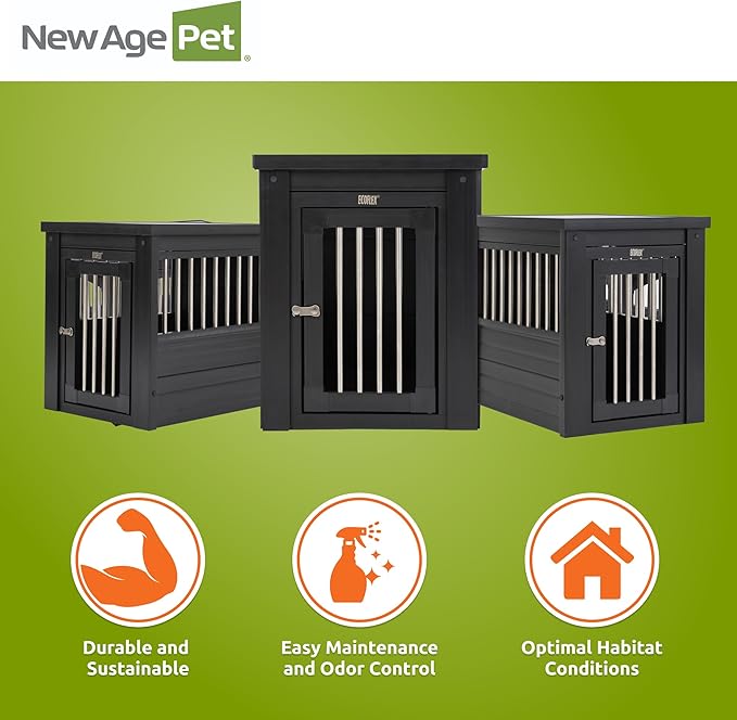 New Age Pet ecoFlex Pet Crate/End Table, Espresso, Small