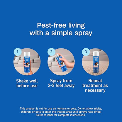 ADAMS Plus Flea & Tick Carpet Spray, Kills Fleas, Flea Eggs, Ticks, Ants, Roaches, Spiders, and Many Other Listed Nuisance Pests, for Indoor House and Carpet Treatment, Treats Up to 2,000 Sq Ft, 16 oz