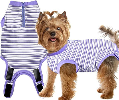 Recovery Suit for Dogs,Dog Cone Alternative Zipper Surgery Suit Female Spay,Soft Dog Surgery Suit for Anti Licking,Breathable Surgical Suit for Dogs Female Spay