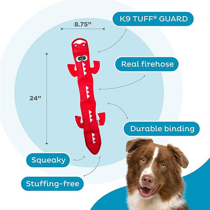 Outward Hound Fire Biterz Dragon Plush Firehose Material Interactive Dog Toy, Large