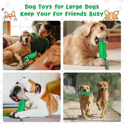 Dog Toys for Aggressive Chewers -Indestructible Dog Toys for Large Dogs to Reduce Pet Anxiety and Boredom for Small, Medium, Large Breed, Dog Chew Toys to Keep Them Busy
