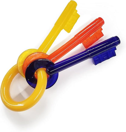 Nylabone Puppy Chew Key Ring Toy, Toys for Teething Puppies, Multi Color, Bacon Flavor, X-Small - Up to 15 lbs, 1 Count