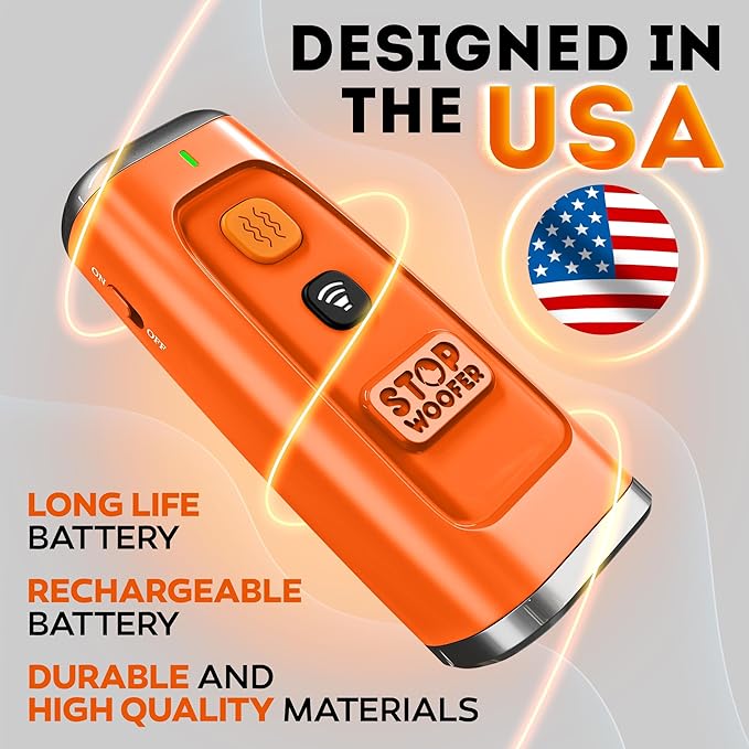 Stop Dog Barking Instantly – Ultrasonic Dog Bark Deterrent Device Humane No-Shock Barking Silencer & Dog Trainer for Indoor & Outdoor Use Effective Bark Control Solution for Small Medium Large Dogs