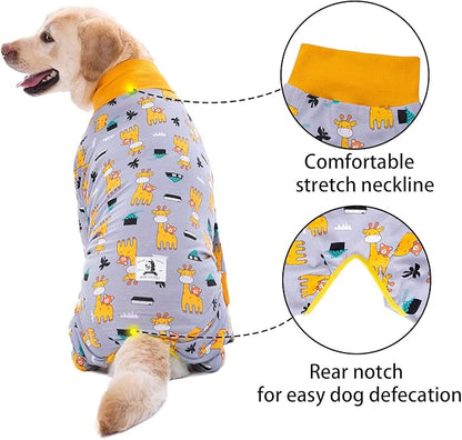Dog Surgery Recovery Suit Onesies for Large Dogs Spayed Recovery Suit Cone Alternative After Surgery Abdominal Wounds Protector Dog Bodysuit for Medium Large Dogs Pajamas