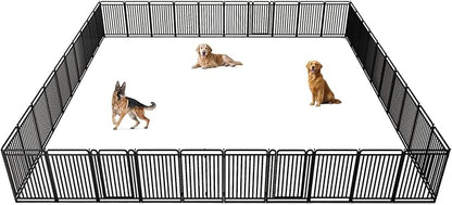 New Thickened Version Dog Playpen, 40 Inch Dog Fences for The Yard, Portable Outdoor Dog Playpen for Large/Medium/Small Dogs, Foldable Metal Dog playpen, with Doors (40 Panels, 40 Inch)
