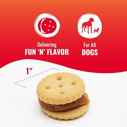 Good 'n' Tasty Triple Flavor Stacks with Cheese, 9 Ounces, Bite Sized Snacks for Dogs with Premium Chicken and Real Cheese