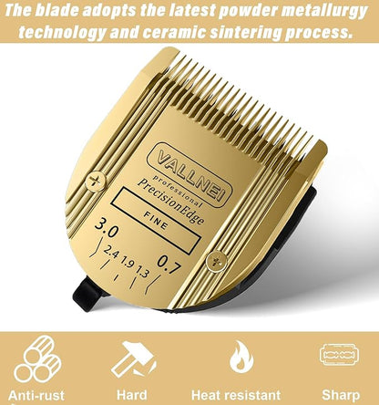 5-in-1 Replacement Clipper Blade, Detachable & Adjustable Dog Grooming Blade Compatible with Wahl Arco, Bravura, Chromado, Creativa, Figura, Motion & SuperGroom (Gold 2 Pack)