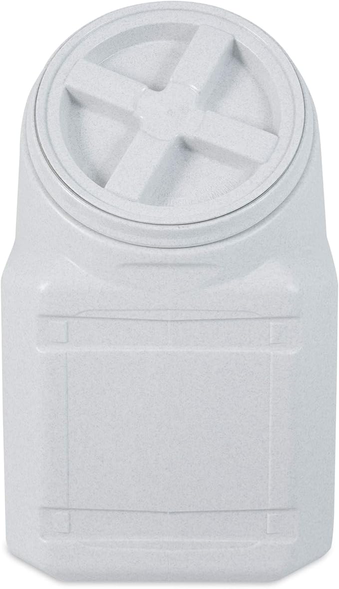 Vittles Vault Traditional Pet Food Storage Container For Dog Kibbles/Bird Seed/Oatmeal/Rice/Flour/Cereal, BPA Free Plastic, Sealed Airtight For Cat Food, Up To 40 lb, Made in USA, With Scoop, Gray