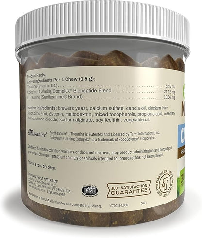 Pet Naturals Calming Chews for Medium and Large Dogs, Anxiety Relief with Gentle Ingredients for Thunder, Fireworks, Barking, Calming Dog Treats, Chicken Flavor, 30 Count