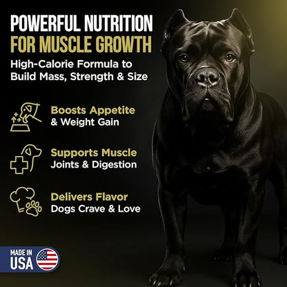 Dog Weight Gainer 90 Servings - Weight Gain Supplements for Dogs - Canine and Dog Muscle Builder - Made in The USA