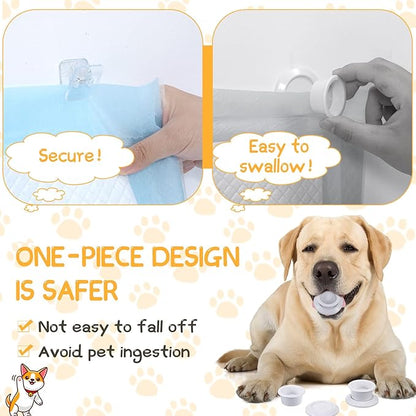 Yalikop 12 Pcs Wall Pee Pad Holder Dog Potty Training Pad Sticky Wall Clip Transparent Adhesive Clips with 6 Pcs Strong Adhesive(Clear)