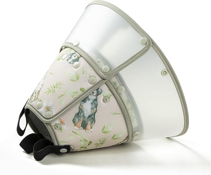 Soft Dog Cone Collar for Large Medium Small Dogs After Surgery, Adjustable Pet Recovery E-Collar, Brown XLarge