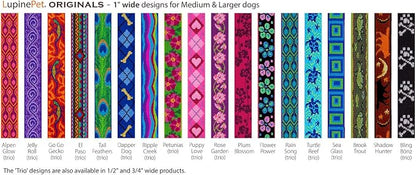 Lupine Dog Leash 4-Foot by 1" Wide PetuniasÊ