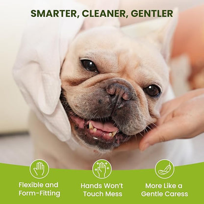 36PCS Hypoallergenic Pet Glove Wipes for Dogs & Cats - Quick Clean & Deodorizing Between Baths & Travel | Dog Washing Wipes for Fur, Butt, Paws, Eyes & Ears| Cat Cleaning Gloves for Grooming & Bathing