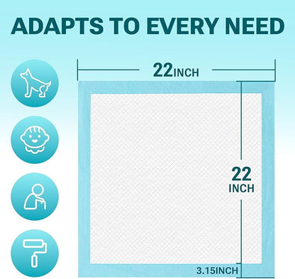 Clean Spaces Super Absorbent Puppy Pads 22"x22" 30 Count, Quick Drying Dog Training Pee Pads, Disposable Underpads for Baby and Adults