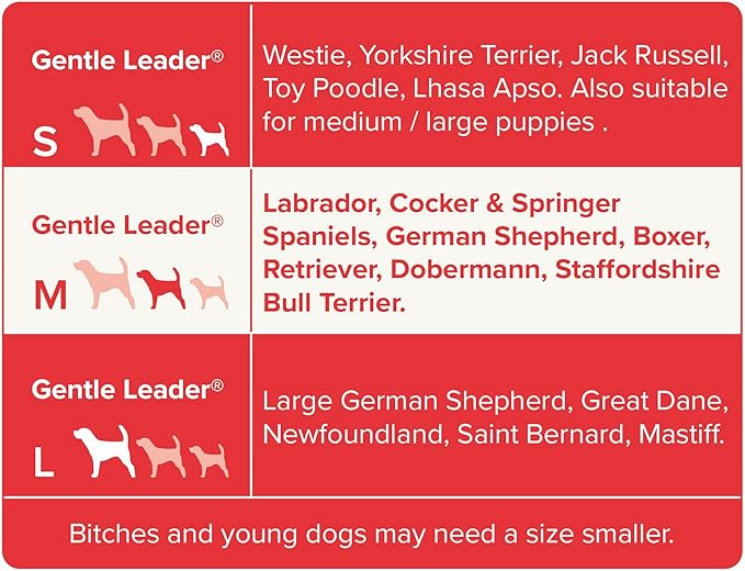 Beaphar | Gentle Leader | Head Collar for Medium Dogs | Stops Pulling On The Lead | Training Aid with Immediate Effect | Endorsed by Behaviourists | Red x 1