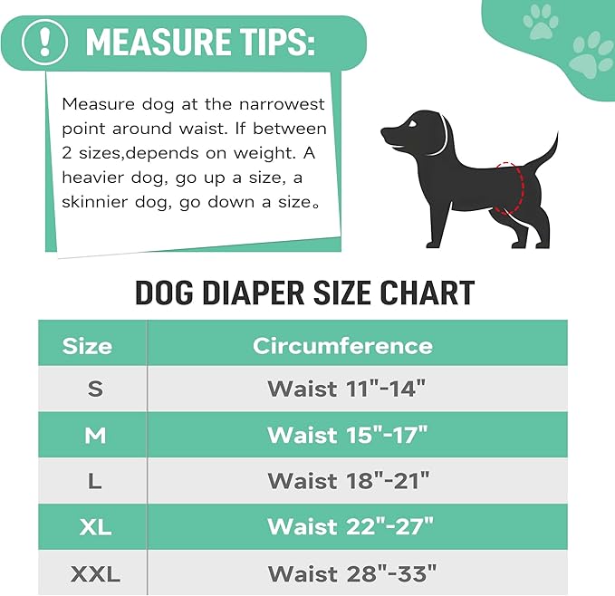 Tuiskusa Male Dog Diapers, High Absorbing Dog Belly Bands for Male Dogs, Washable Reusable Dog Male Wraps(5 Pack)