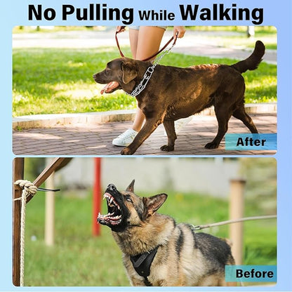 Prong Collar for Dogs, Adjustable Dog Training Collar with Quick Release Buckle for Small Medium Large Dogs (M&L/Neck Girth 14.5"-18.6")